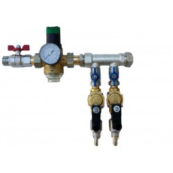 DISTRIBUTOR WITH TWO SELENOID VALVES 1/2" AND A WATER PRESSURE REGULATOR